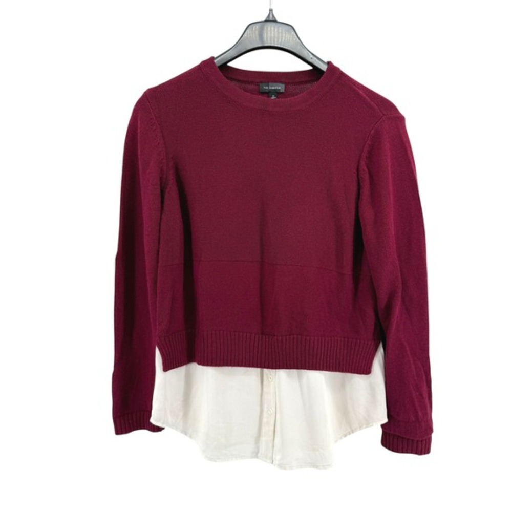 The Limited Womens "M" Pre-Owned Burgundy Knit Blouse Shirt Combo Women Layered